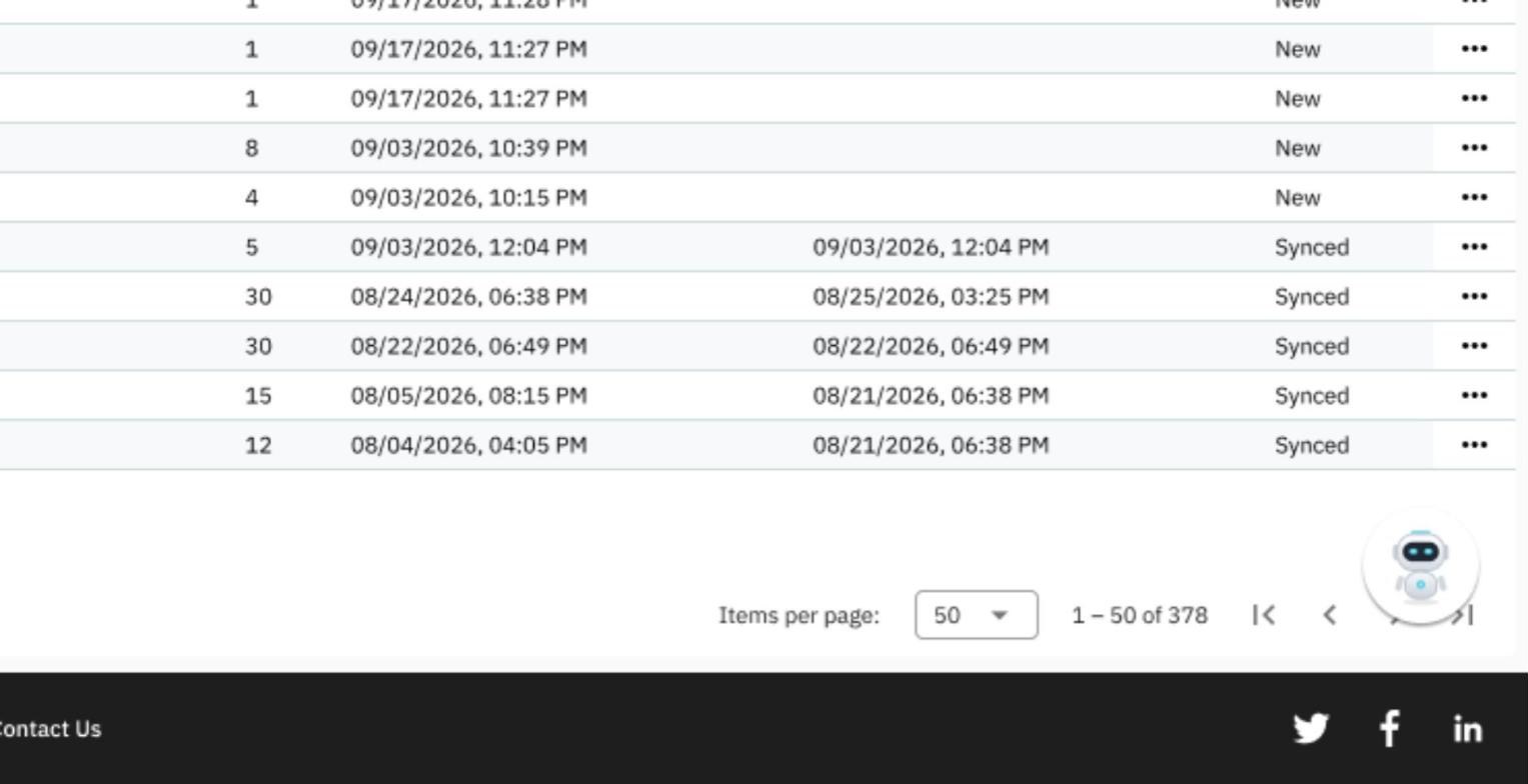Floating Korombo launcher in the bottom-right corner of a New Power page